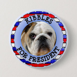 Macaron Rond 7,6 Cm Bouton Chien personnalisé pour président
