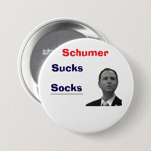 Macaron Rond 7,6 Cm Bouton Chucky Schumer Scuks Socks
