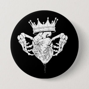 Macaron Rond 7,6 Cm Bouton Claddagh