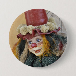 Macaron Rond 7,6 Cm Bouton clown bohème