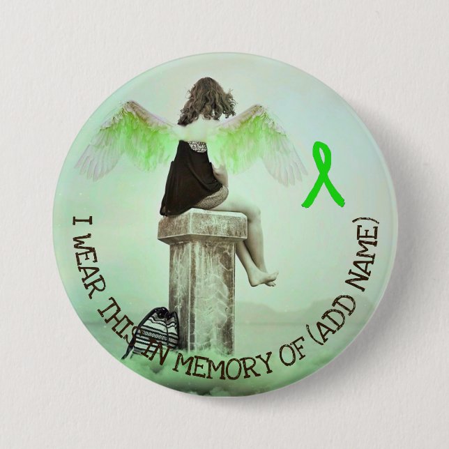 Macaron Rond 7,6 Cm Bouton commémoratif pour les guerriers tombés de l (Devant)