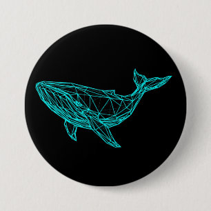 Macaron Rond 7,6 Cm Bouton Cool Gamer Whale