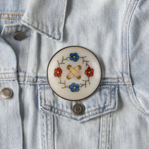 Macaron Rond 7,6 Cm Bouton Coudre mou