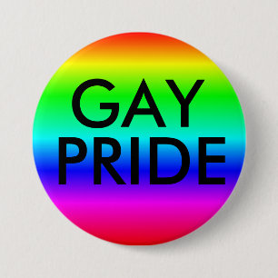 Macaron Rond 7,6 Cm Bouton Couleurs arc-en-ciel Gay 'Pride'