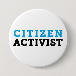 Macaron Rond 7,6 Cm Bouton d'activiste de citoyen