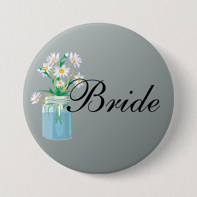 Macaron Rond 7,6 Cm Bouton Daisies d'été (Devant)