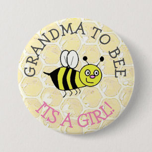 Macaron Rond 7,6 Cm Bouton de Baby shower GRANDMA pour être bourdon