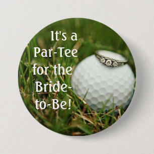 Macaron Rond 7,6 Cm bouton de bachelorette de golf