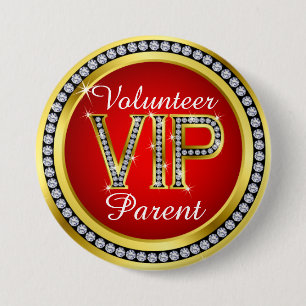 Macaron Rond 7,6 Cm Bouton de bénévolat parent VIP - srf