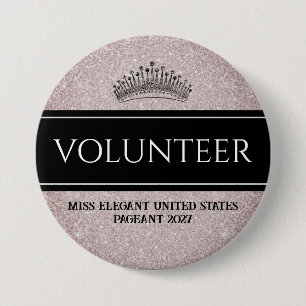Macaron Rond 7,6 Cm Bouton de ceinture à paillettes Pin Épinglette de