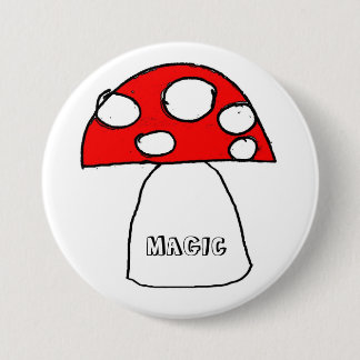 Macaron Rond 7,6 Cm Bouton de champignon