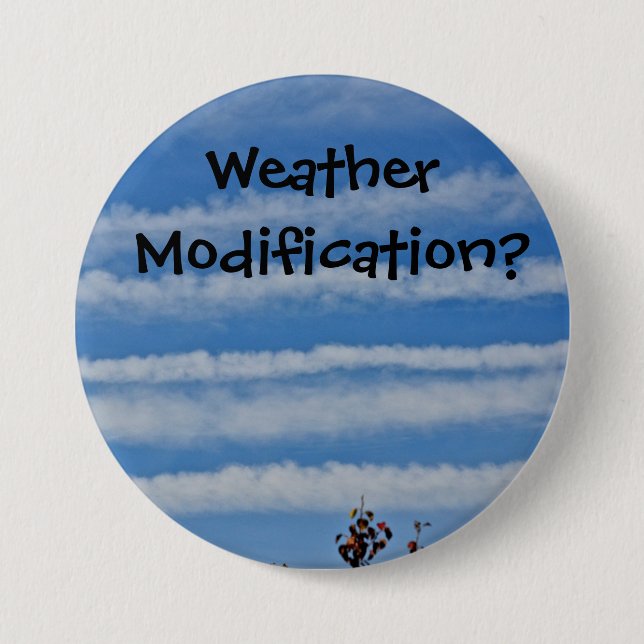 Macaron Rond 7,6 Cm Bouton de Chemtrail (Devant)