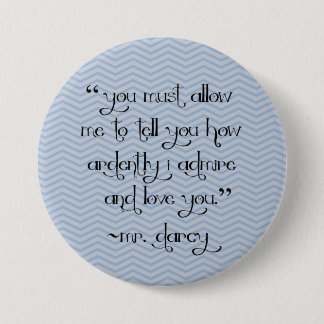 Macaron Rond 7,6 Cm Bouton de chevron de proposition de M. Darcy's