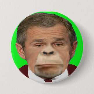 Macaron Rond 7,6 Cm Bouton de chimpanzé de Bush