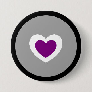 Macaron Rond 7,6 Cm Bouton de coeur