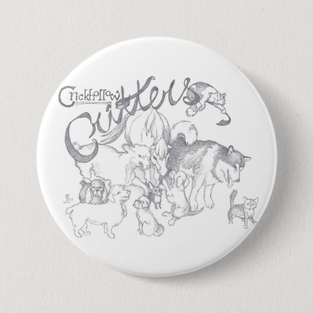 Macaron Rond 7,6 Cm Bouton de créatures de Crickhollow (Devant)