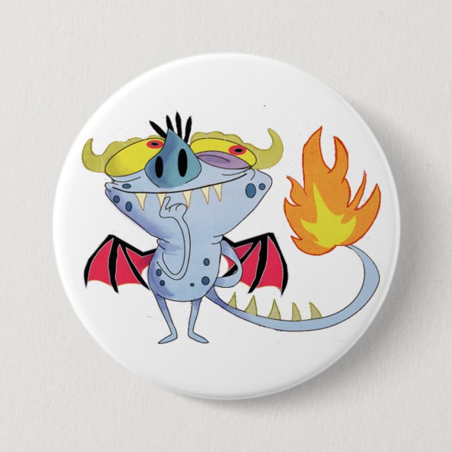 Macaron Rond 7,6 Cm Bouton de diable (Devant)