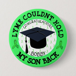 Macaron Rond 7,6 Cm Bouton de Graduation Fière Lyme