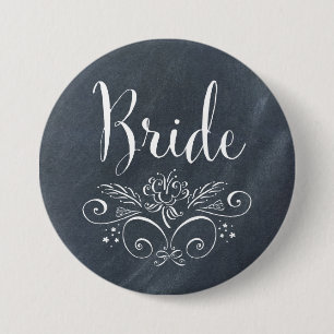 Macaron Rond 7,6 Cm Bouton de jeune mariée de style de tableau