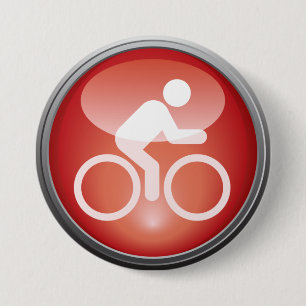 Macaron Rond 7,6 Cm Bouton de jour de course de CYCLE de triathlon