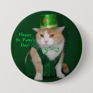 Macaron Rond 7,6 Cm Bouton de Kitty d'Irlandais