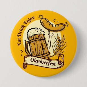 Macaron Rond 7,6 Cm Bouton de la Fête de la Bière d'Oktoberfest