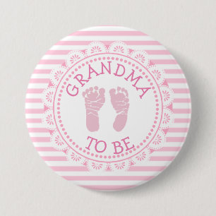 Macaron Rond 7,6 Cm Bouton de la grand-mère pour être Baby shower