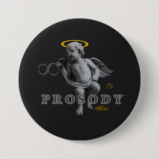 Macaron Rond 7,6 Cm Bouton de l'Atlas de Prosodie