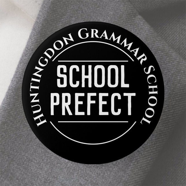 Macaron Rond 7,6 Cm Bouton de l'insigne préfet de l'école (Créateur téléchargé)