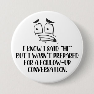 Macaron Rond 7,6 Cm Bouton de Malaise Social