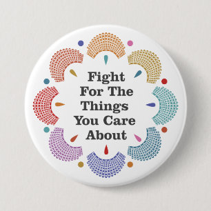 Macaron Rond 7,6 Cm Bouton de mandala du col RBG