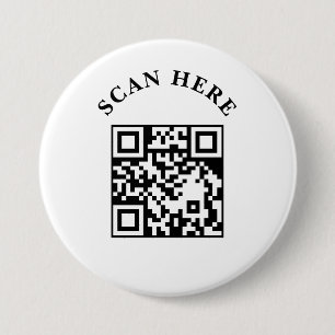 Macaron Rond 7,6 Cm Bouton de marketing de code QR d'entreprise person