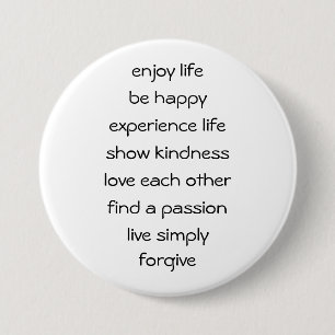 Macaron Rond 7,6 Cm Bouton de message spirituel Chemin de Vie