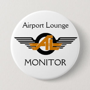 Macaron Rond 7,6 Cm Bouton de moniteur de salon d'aéroport