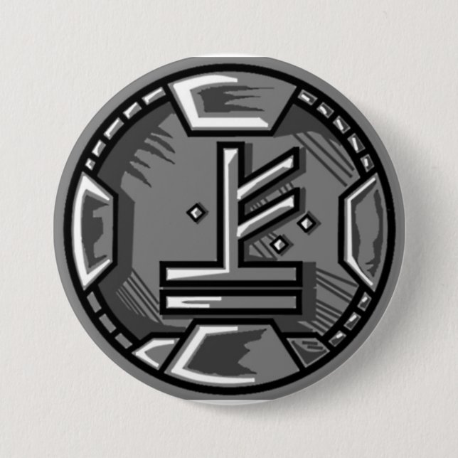 Macaron Rond 7,6 Cm Bouton de Mudalfaen (Devant)