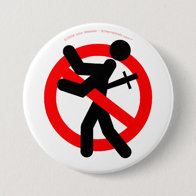 Macaron Rond 7,6 Cm Bouton de NBS (Devant)