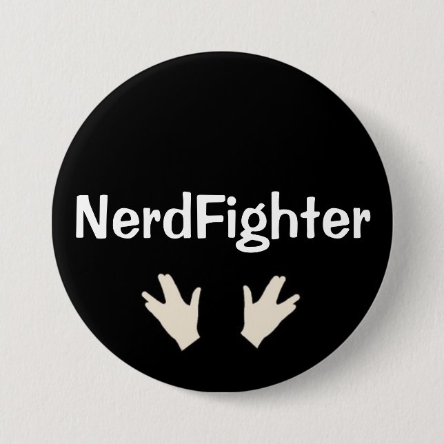 Macaron Rond 7,6 Cm Bouton de NerdFighter - DFTBA (Devant)