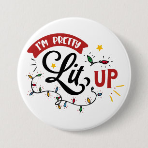 Macaron Rond 7,6 Cm Bouton de Noël amusant