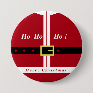 Macaron Rond 7,6 Cm Bouton de Noël cadeau avec Drôle Père Noël Design