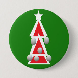 Macaron Rond 7,6 Cm Bouton de Noël laid Arbre