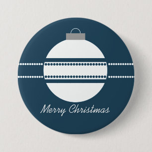 Macaron Rond 7,6 Cm Bouton de Noël simple et chic