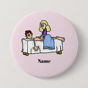 Macaron Rond 7,6 Cm Bouton de nom de chiropraticienne ou de masseuse
