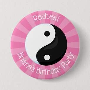 Macaron Rond 7,6 Cm Bouton de nom personnalisé pour une fête de karaté