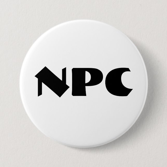 Macaron Rond 7,6 Cm Bouton de NPC (Devant)