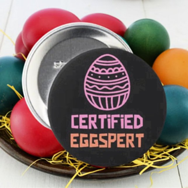 Macaron Rond 7,6 Cm Bouton de Pâques Eggspert Certifié (Créateur téléchargé)