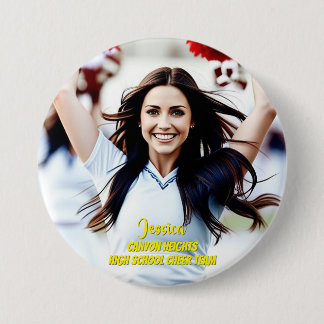 Macaron Rond 7,6 Cm Bouton de photo personnalisé pour joueur d'équipe
