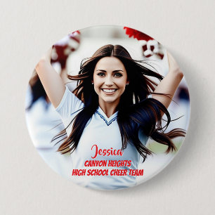 Macaron Rond 7,6 Cm Bouton de photo personnalisé pour joueur d'équipe