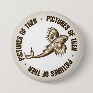 Macaron Rond 7,6 Cm Bouton de poissons de vol