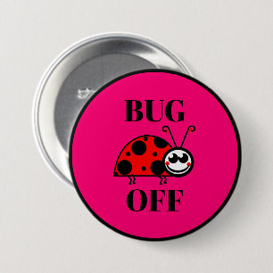 Macaron Rond 7,6 Cm Bouton de réfrigérateur Bug Off