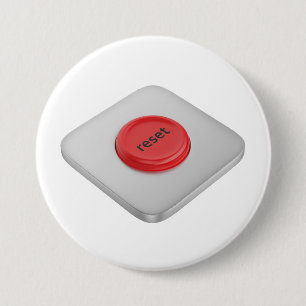 Macaron Rond 7,6 Cm Bouton de réinitialisation rond rouge